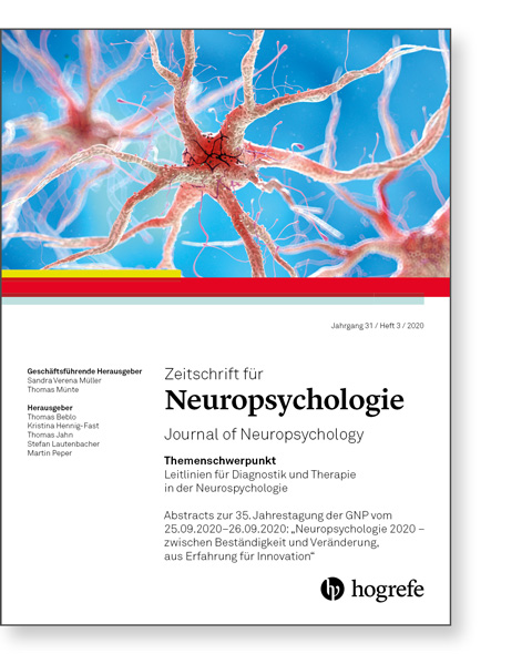 Zeitschrift für Neuropsychologie 3/2020