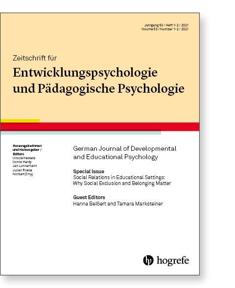 Zeitschrift für Entwicklungspsychologie und Pädagogische Psychologie 1-2_2021